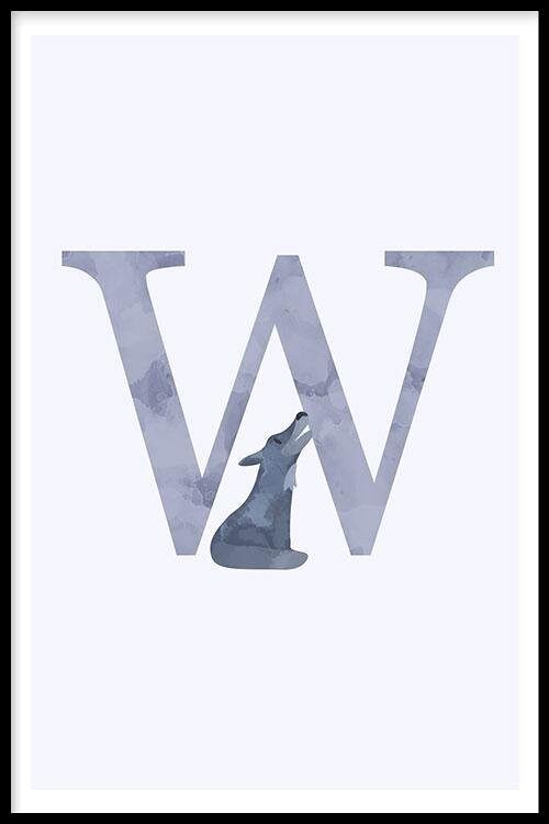 Alfabet W - Poster - 40 x 60 cm