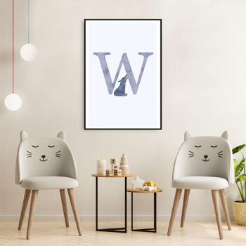 Alphabet W - Affiche - 60 x 90 cm 2