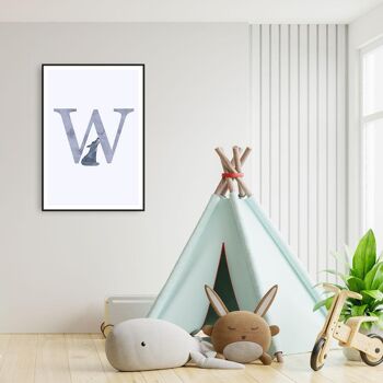 Alphabet W - Affiche - 60 x 90 cm 3