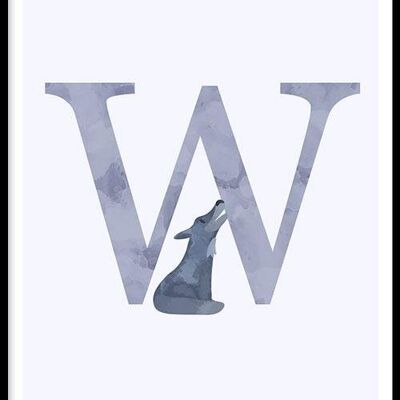 Alfabeto W - Póster enmarcado - 20 x 30 cm