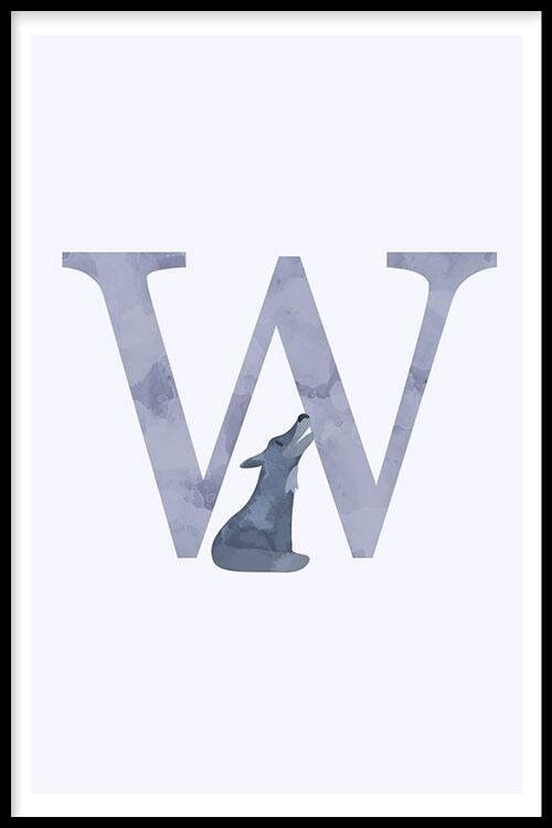 Alphabet W - Poster con cornice - 50 x 70 cm
