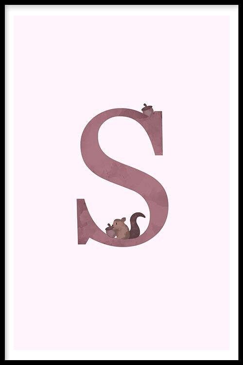 Alfabet S - Poster - 60 x 90 cm