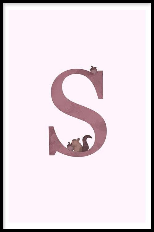 Alphabet S - Leinwand - 30 x 45 cm