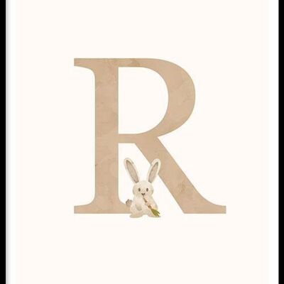 Alphabet R - Affiche encadrée - 20 x 30 cm