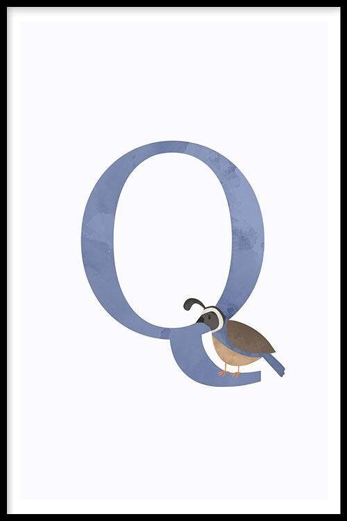 Alfabet Q - Poster - 20 x 30 cm