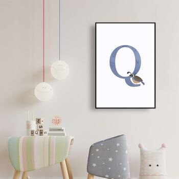 Alphabet Q - Affiche - 40 x 60 cm 2