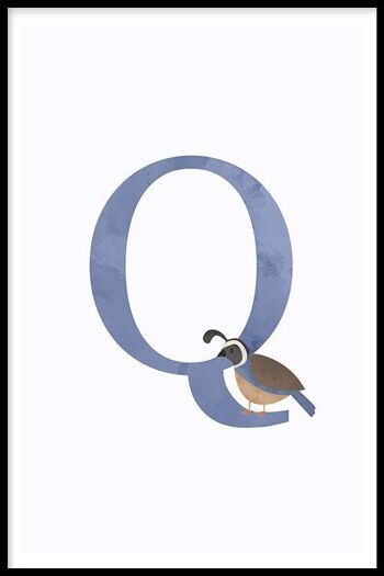 Alphabet Q - Affiche - 60 x 90 cm 1
