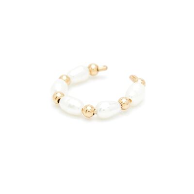 Faux piercing Grain de riz Simple or jaune blanc