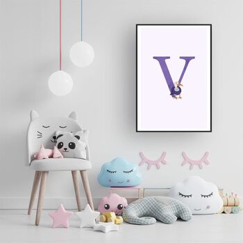 Alphabet V - Affiche - 20 x 30 cm 3