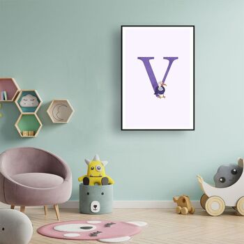 Alphabet V - Affiche encadrée - 20 x 30 cm 7