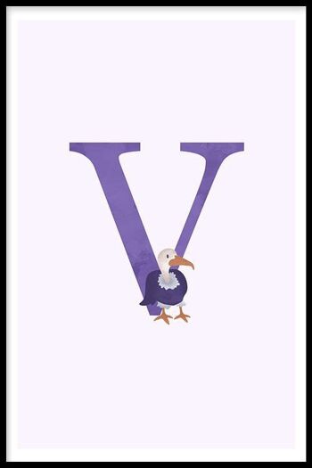 Alphabet V - Toile - 60 x 90 cm 2