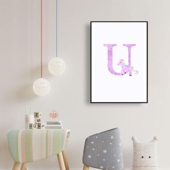 Alphabet U - Affiche - 20 x 30 cm 3