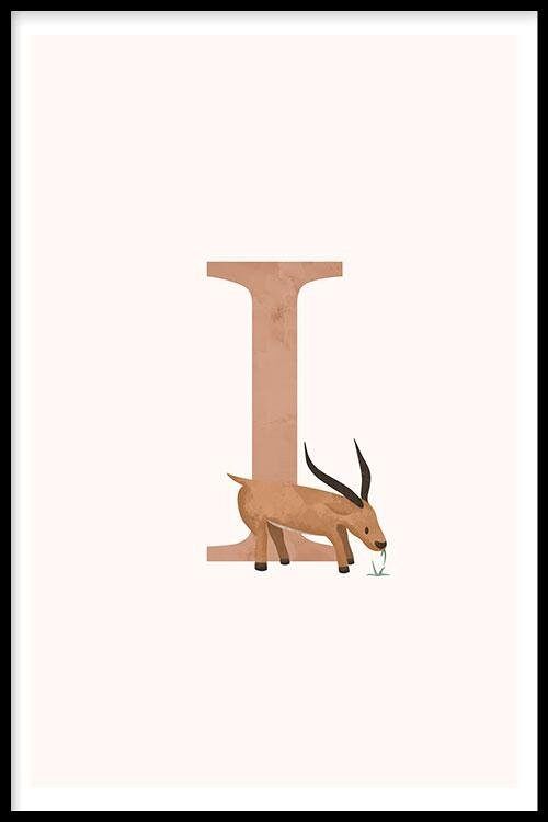 Alfabet I - Poster ingelijst - 50 x 70 cm