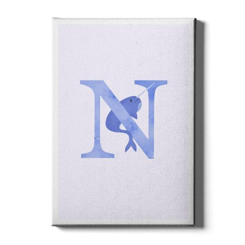 Alfabet N - Poster ingelijst - 40 x 60 cm