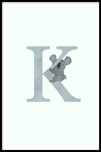 Alphabet K - Affiche encadrée - 20 x 30 cm 2