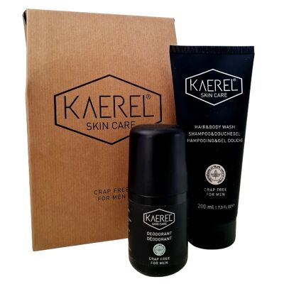 Kaerel Gift Set Starter (detergente per capelli e corpo, deodorante)