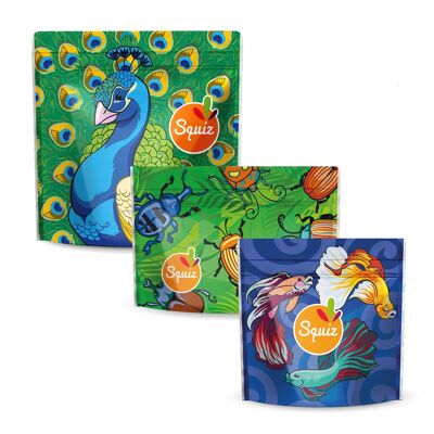 Set de 3 bolsitas para snacks - Colección Les Flamboyants