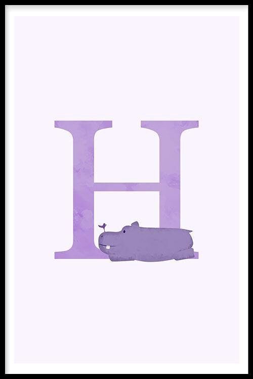 Alfabet H - Poster - 13 x 18 cm