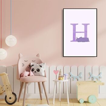 Alphabet H - Affiche - 20 x 30 cm 3