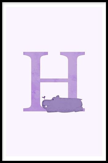 Alphabet H - Affiche encadrée - 20 x 30 cm 1