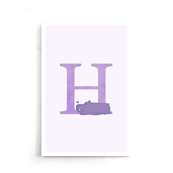Alphabet H - Affiche encadrée - 20 x 30 cm 7
