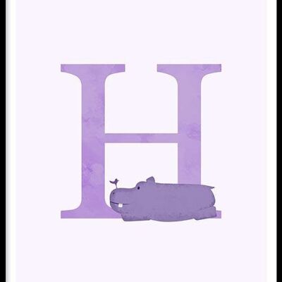 Alfabeto H - Póster enmarcado - 50 x 70 cm