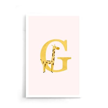 Alphabet G - Affiche encadrée - 20 x 30 cm 6