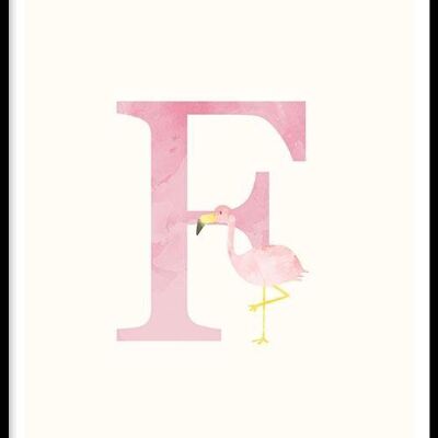 Alfabet F - Poster ingelijst - 20 x 30 cm