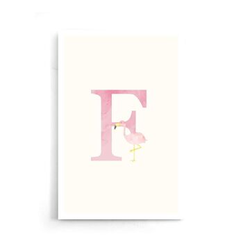 Alphabet F - Affiche encadrée - 20 x 30 cm 7