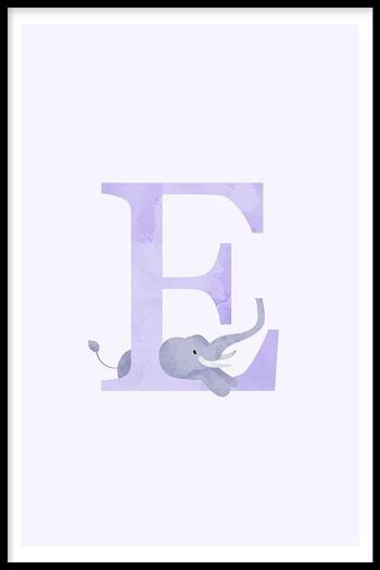 Alphabet E - Toile - 30 x 45 cm 1