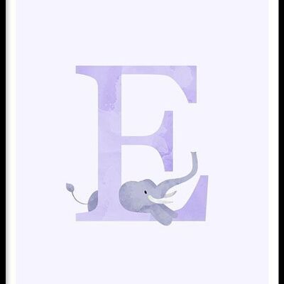 Alfabeto E - Plexiglás - 30 x 45 cm