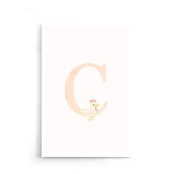 Alphabet C- Affiche encadrée - 20 x 30 cm 7