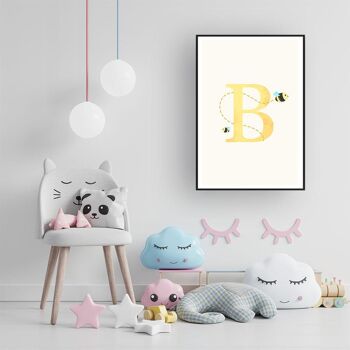 Alphabet B - Affiche encadrée - 20 x 30 cm 2