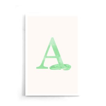 Alphabet A - Affiche encadrée - 20 x 30 cm 6