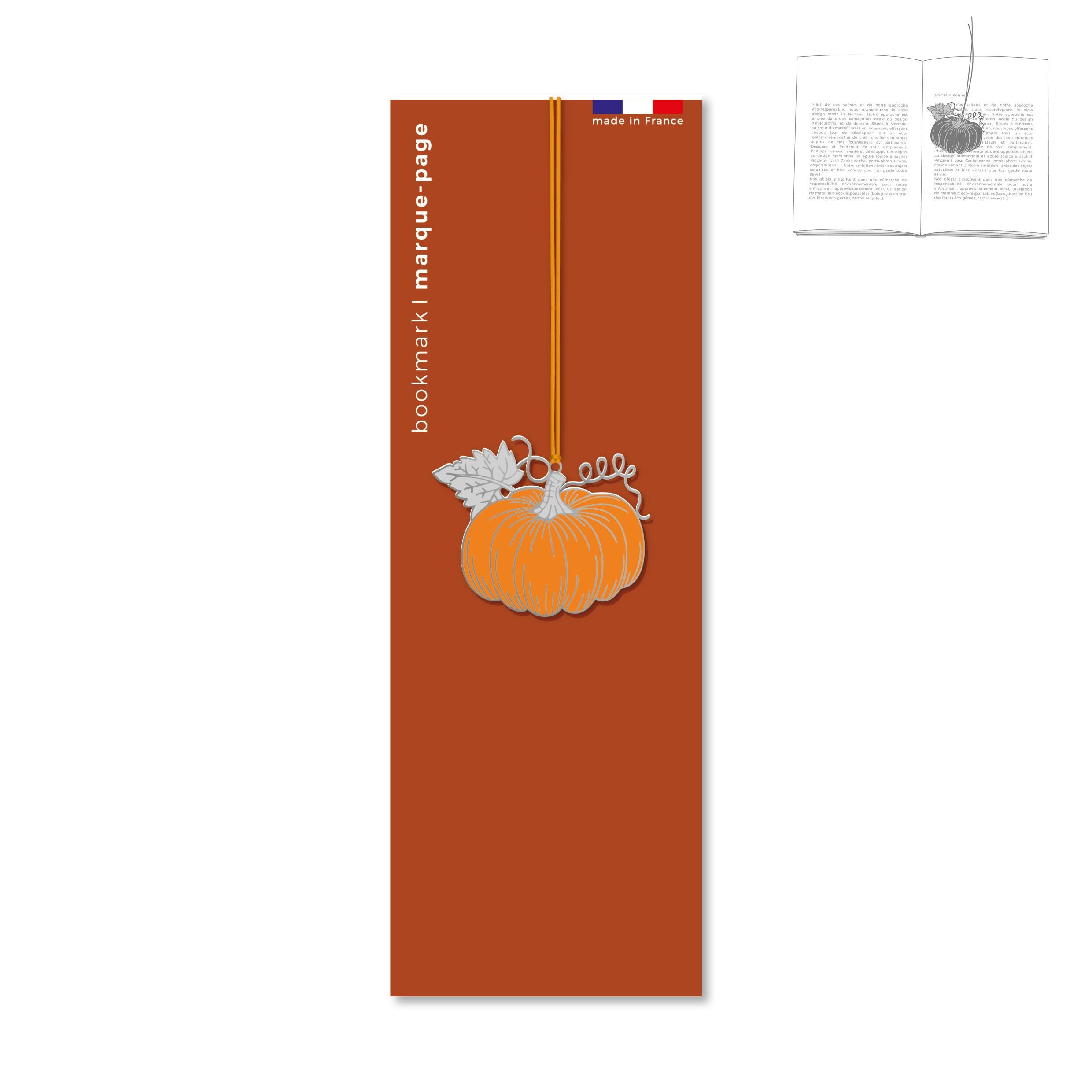 Segnalibro in metallo - Zucca