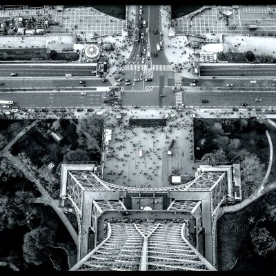 Bird's eye view Eiffel Tower - Plexiglass - 120 x 180 cm