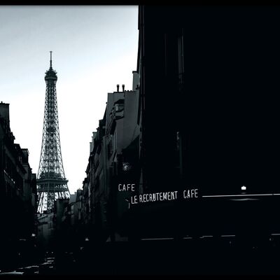Café Paris - Affiche encadrée - 50 x 70 cm