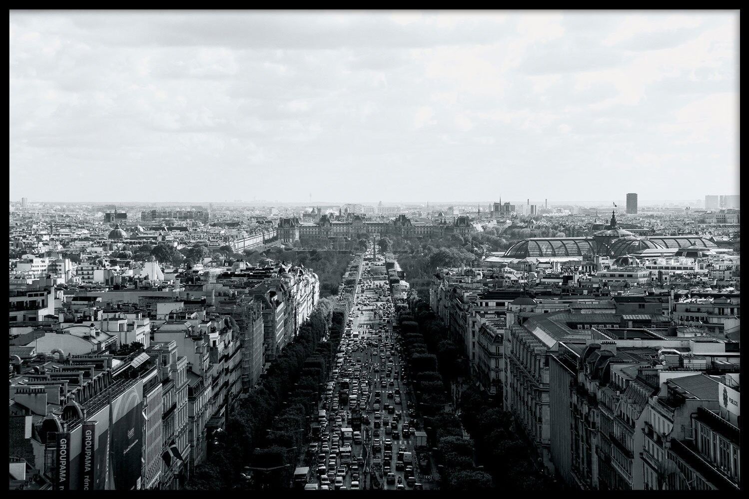 Champs-Élysées - Poster con cornice - 50 x 70 cm