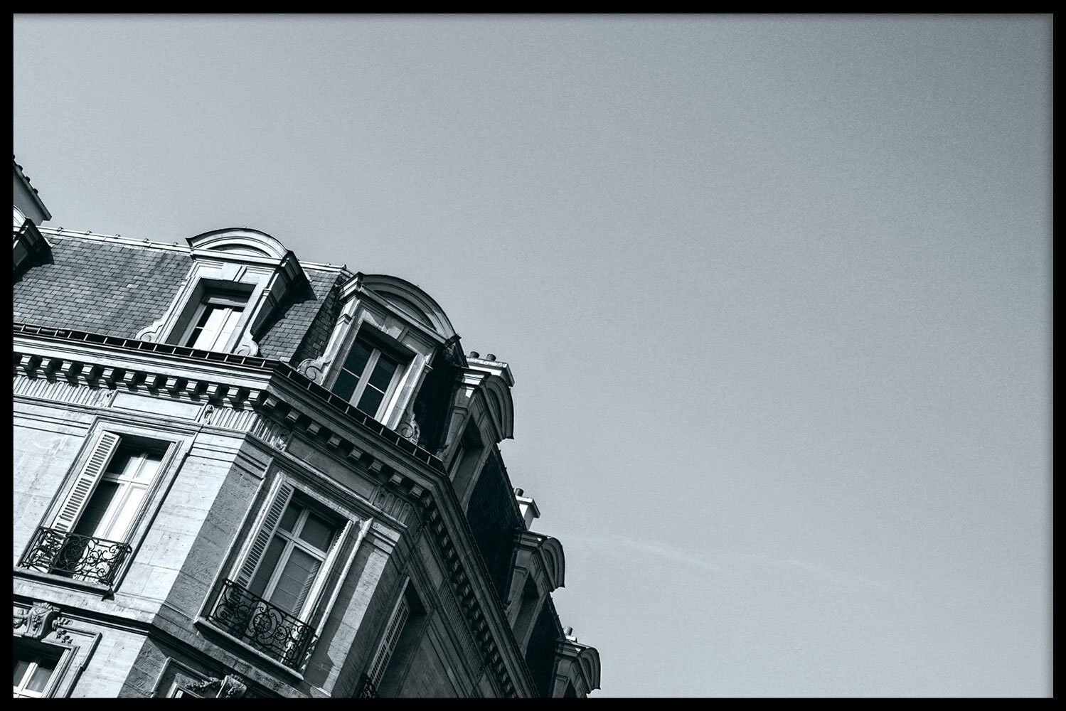 Hoek Gebouw- Poster ingelijst - 50 x 70 cm