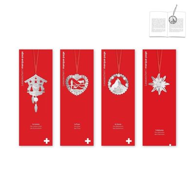 Assortment of 12 metal bookmarks - Switzerland