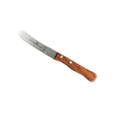 Bread knife with olive wood handle