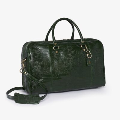 Portofino - Green Holdall/Weekend Bag Italian Leather