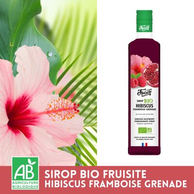 Sirop d'hibiscus framboise grenade bio fruisite