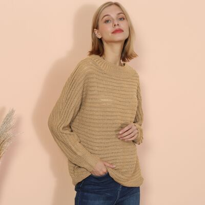 Cozy Lounge Pocket Sweater-Caqui