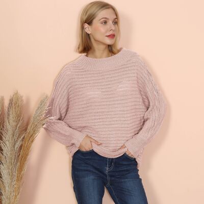 Cosy Lounge Pocket Pullover-Rosa