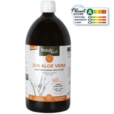 1L Unpasteurized Aloe Vera Juice certified Demeter (Per 6)