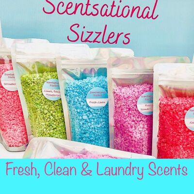 Fresh, Clean and Laundry Scents - Sizzler Pouches - 250g - Unstoppably Fresh