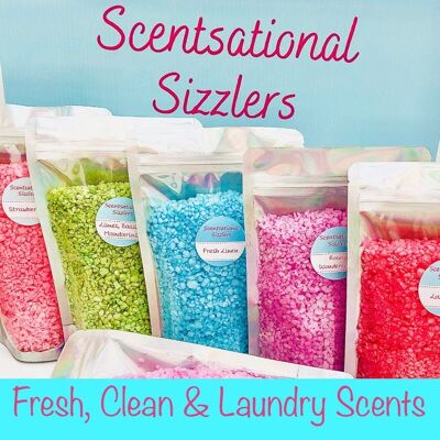 Aromas frescos, limpios y de lavandería - Bolsitas Sizzler - 500g - Baño llamativo