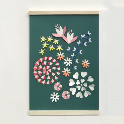 Poster pieghevole in fiore