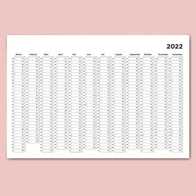 sous-bois - calendario de pared A1 - 2022